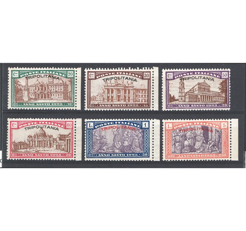 Tripolitania - 1925 - Anno Santo, serie n° 17/22. Cat. € 100 (**)