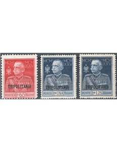 Tripolitania - 1926 - Giubileo, serie n° 23/24 + 27. Cat. € 75 (**)