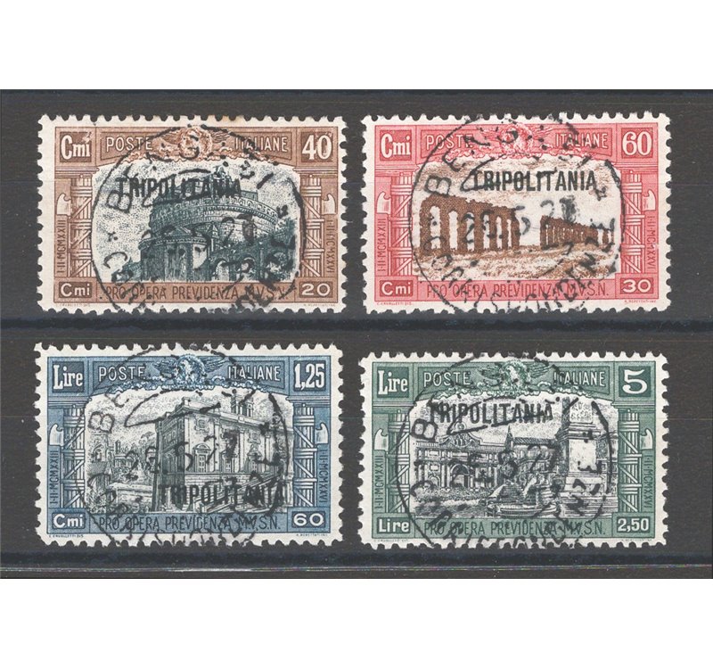 Tripolitania - 1927 - Milizia I, serie n° 39/42. Cert.: IC. Cat. € 350 (U)