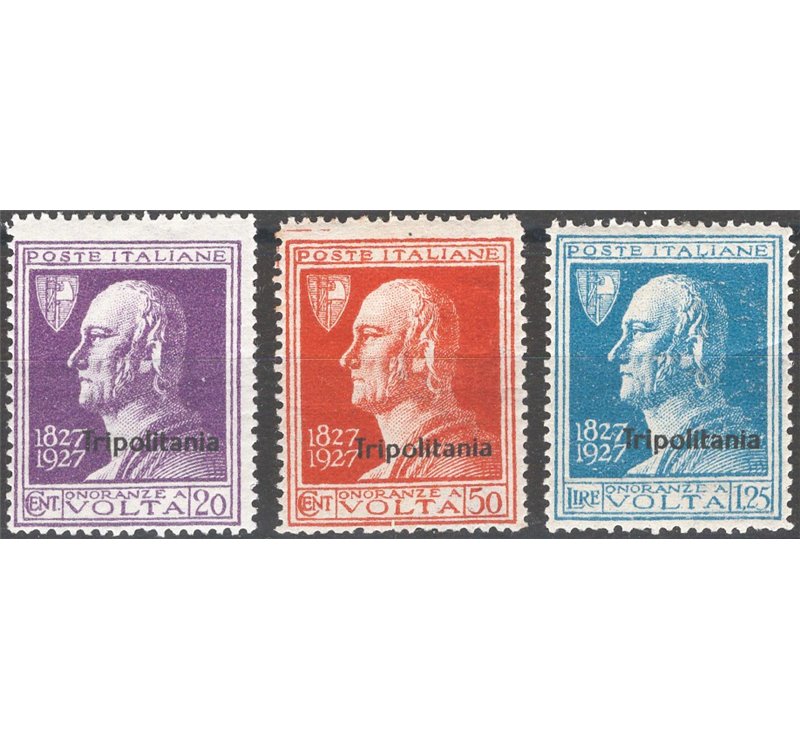 Tripolitania - 1927 - Volta, serie n° 43/45. Cat. € 50 (*)