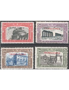 Tripolitania - 1929 - Milizia II, serie n° 50/53. Cat. € 40 (*)