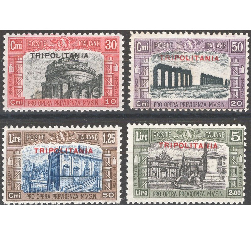 Tripolitania - 1929 - Milizia II, serie n° 50/53. Cat. € 40 (*)