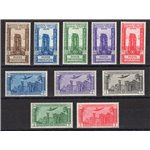 Tripolitania - 1930/31 - Istituto Coloniale Agricolo, serie n° 73/77 + P.A. 17/21. Cert.: IC. Cat. € 365 (**)