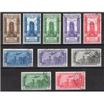 Tripolitania - 1930/31 - Pro Istituto Coloniale Agricolo, serie n° 73/77 + P.A. 17/21 con annulli non garantiti in quanto poco l