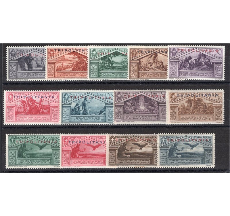 Tripolitania - 1930 - Virgilio, serie n° 78/86 + P.A. 4/7. Cat. € 175 (**)