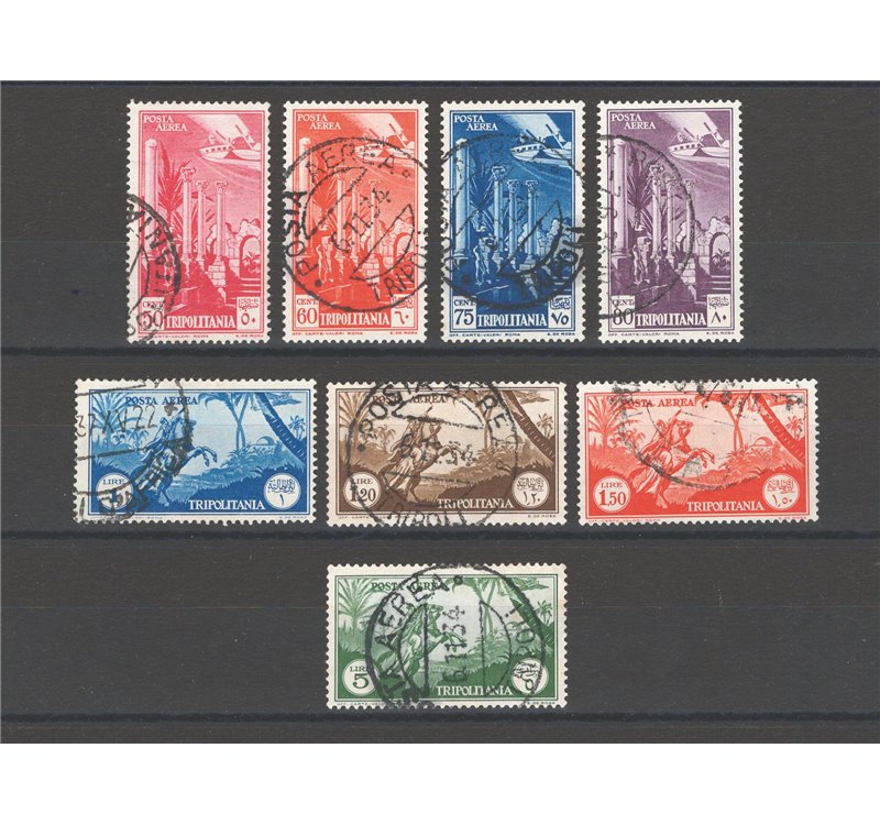Tripolitania - 1931/32 - P.A. Soggetti africani, serie n° 9/16. Cat. € 160 (U)
