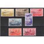 Tripolitania - 1934 - P.A. Circuito delle Oasi, serie n° 34/40. Cert.: Biondi. Cat. € 5.000 (U)