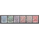 Tripolitania - 1924 - Segnatasse vaglia soprast., serie n° 1/6. Cert.: IC. Cat. € 1.800 (U)