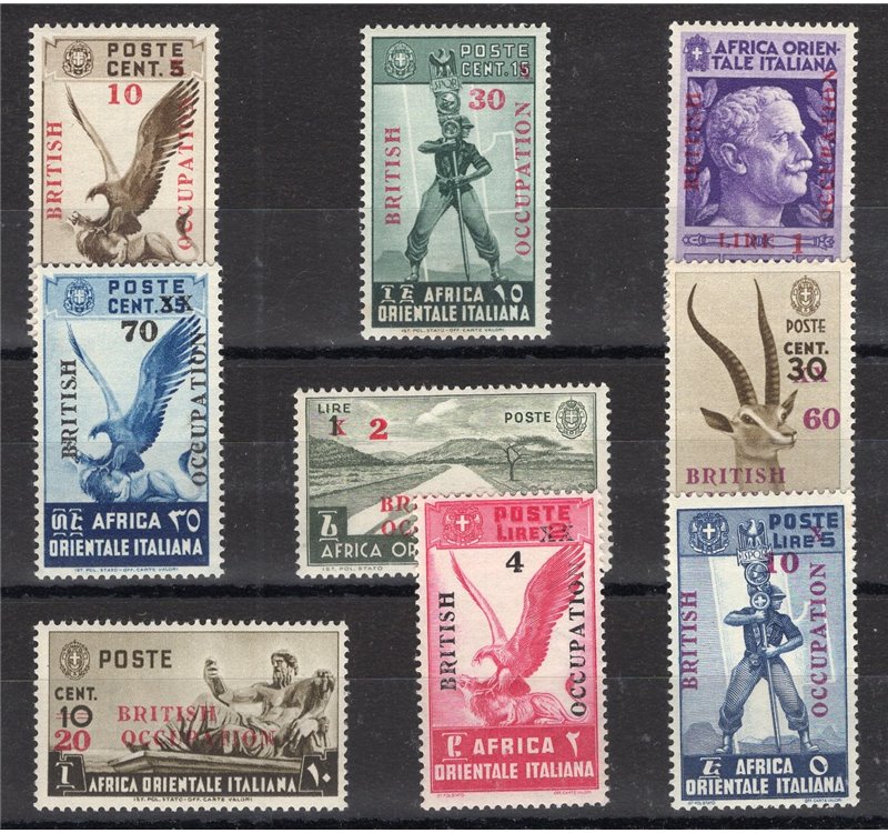 Occup. Straniere delle Colonie - Occupaz. Britannica - Africa Orientale - 1942 - Soprast. "British Occupation Postage" e nuovo v