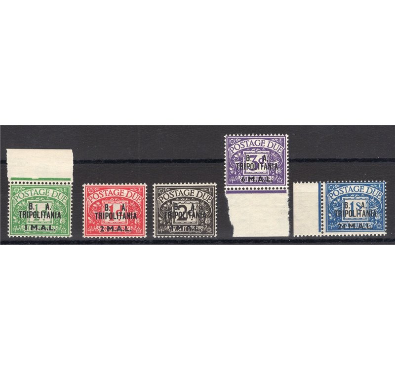 Occup. Straniere delle Colonie - Occupaz. Britannica - M.E.F. - 1942 - Segnatasse di Gran Bretagna con soprast. "M.E.F." II emis