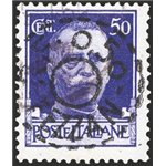 Occup. Straniere delle Colonie - Occupaz. Francese - Fezzan - 1943 - Imperiale 50 c. violetto con soprast. a mano "R.F. 0,50 FEZ