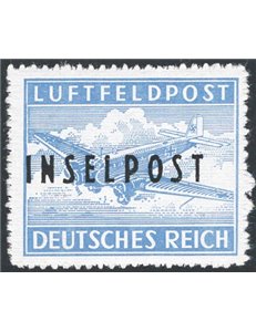 Occup. Straniere della Colonie - Occupaz. Tedesca - Egeo - 1944 - Franchigia Militare francobolli di Germania “Feldpost” perfora