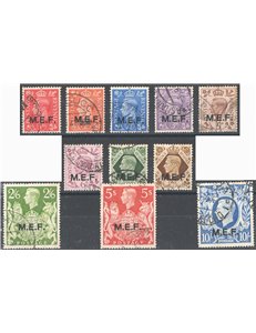 Occup. Straniere delle Colonie - Occupaz. Britannica - M.E.F. - 1943/47 - Francobolli di Gran Bretagna Giorgio VI con soprast. "