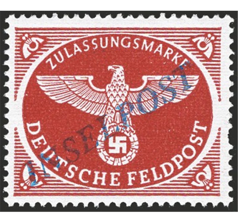 Occup. Straniere delle Colonie - Occup. Tedesca - Egeo - 1944 - Franchigia militare francobollo di Germania “Feldpost” bruno ros