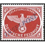 Occup. Straniere delle Colonie - Occup. Tedesca - Egeo - 1944 - Franchigia militare francobollo di Germania “Feldpost” bruno ros