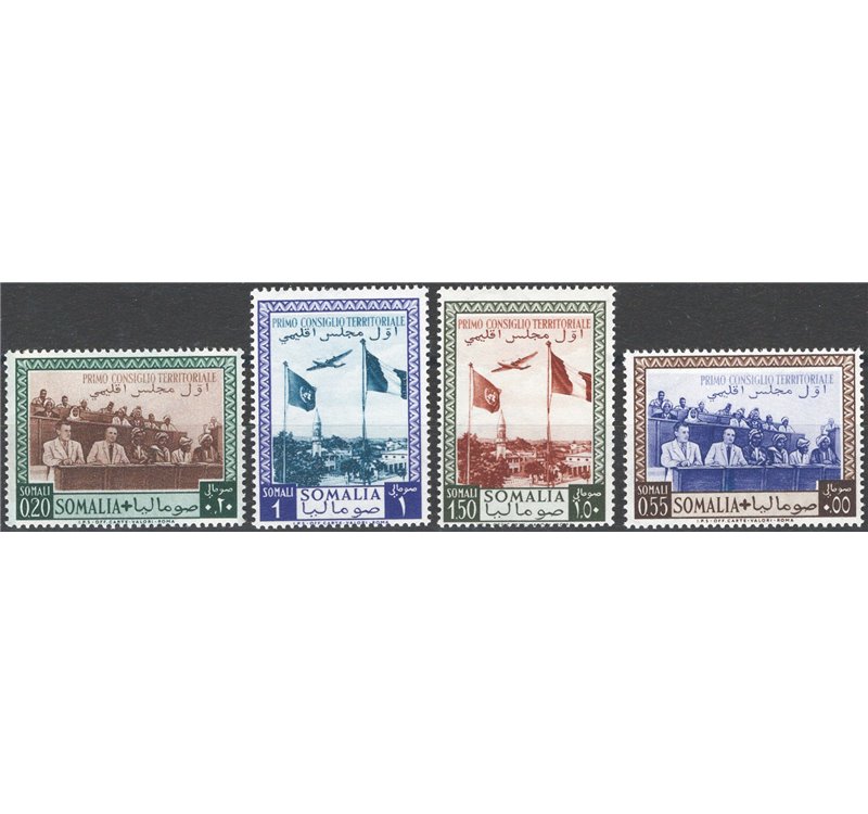 Occup. Straniere delle Colonie - Somalia AFIS - 1951 - Consiglio Territoriale, serie n° 12/13 + P.A. 12/13. Cat. € 60 (**)