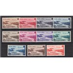 Occup. Straniere delle Colonie - Somalia AFIS - 1950/51 - P.A. Aereo e Vedute, serie n° 1/11. Cert.: IC. Cat. € 850 (**)