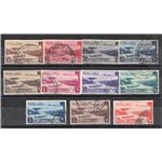 Occup. Straniere delle Colonie - Somalia Afis - 1950/51 - P.A. Aereo e Vedute, serie n° 1/11. Cert.: IC. Cat. € 475 (U)