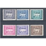 Occup. Straniere delle Colonie - Somalia AFIS - 1950 - Segnatasse cifra, serie n° 1/6. Cat. € 120 (*)