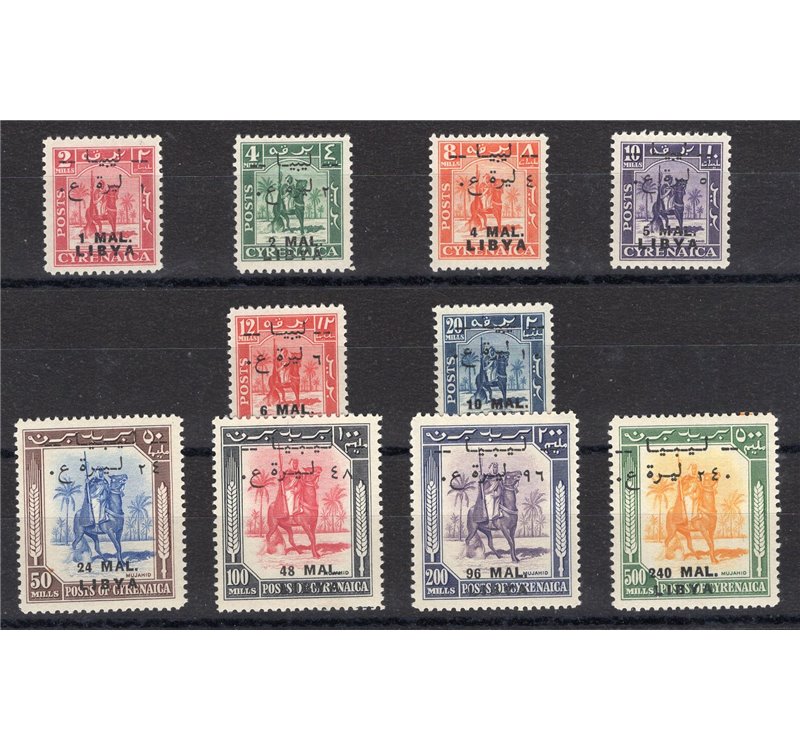 Occup. Straniere delle Colonie - Libia - Regno Indipendente - Emissioni per la Tripolitania - 1951 - Cavaliere Senussita, serie 