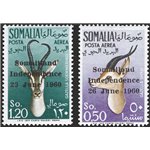 Somalia Repubblica - 1960 - P.A. Francobolli di Somalia Afis soprast. “Somaliland Independence 26 June 1960” in occasione della 
