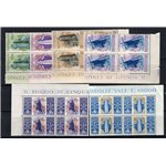 1948 - Santa Caterina, serie n° 574/77 + P.A. 146/47 in quartina d'angolo o bordo di foglio. Cert.: Partenophil. Cat. € 915 (**)