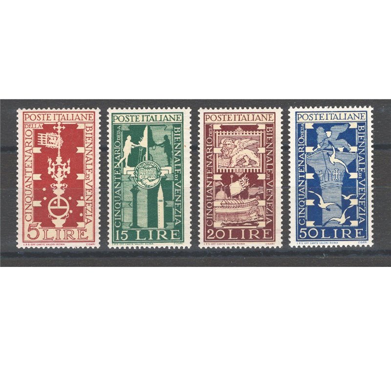 1949 - Biennale di Venezia, serie n° 594/97. Cat. € 100 (**)