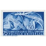 1949 - UPU £ 50 azzurro, n° 599. Cat. € 70 (**)