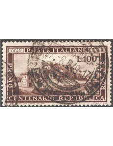 1949 - Repubblica Romana 100 £, n° 600. Cat. € 160 (U)