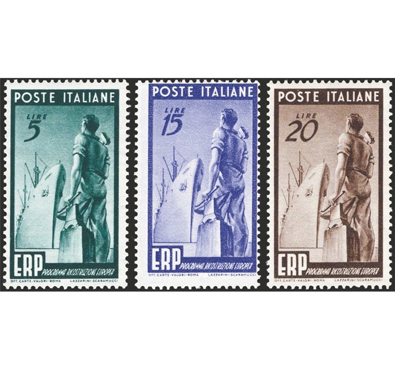 1949 - ERP, serie n° 601/3. Cat. € 120 (**)