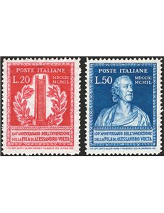 1949 - Volta, serie n° 611/12. Cat. € 130 (**)