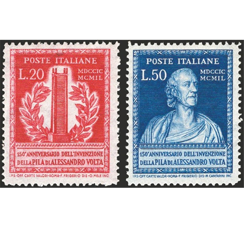 1949 - Volta, serie n° 611/12. Cat. € 130 (**)