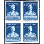 1949 - Volta, serie n° 611/12 in quartina. Cert.: Partenophil. Cat. € 550 (**)