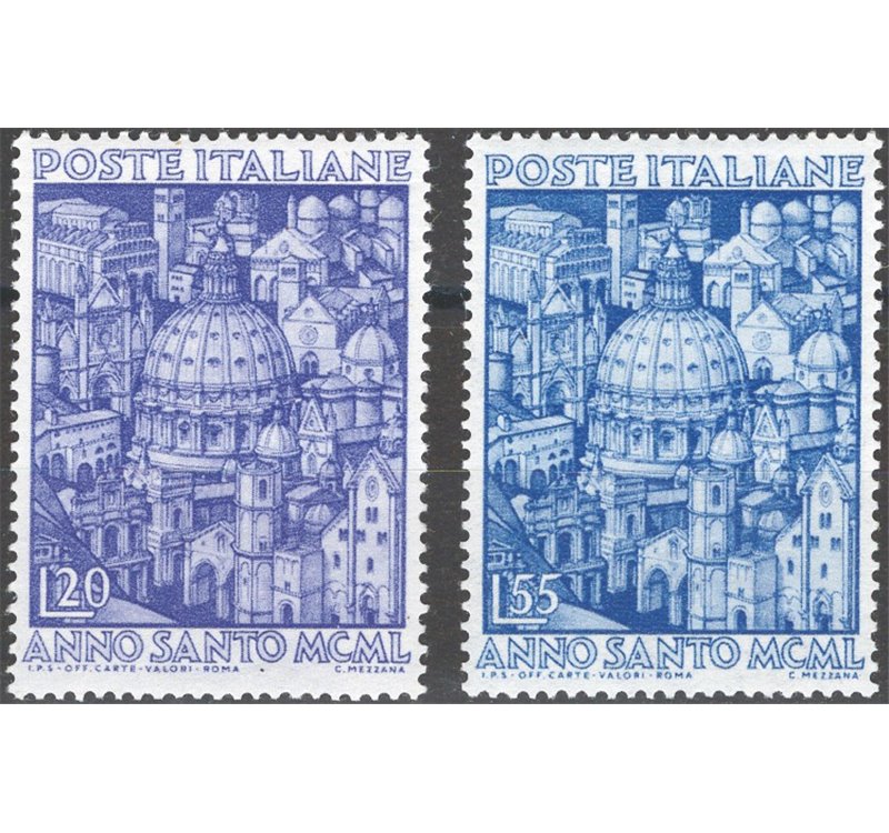 1950 - Anno Santo, serie n° 620/21. Cat. € 120 (**)