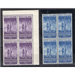 1950 - Radiodiffusione, serie n° 623/24 in quartina. Cert.: Partenophil. Cat. € 1.100 (**)