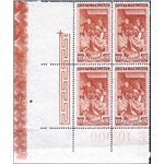 1950 - Italia al Lavoro, serie n° 634/52 in quartina. Cert.: Partenophil. Cat. € 1.100 (**)
