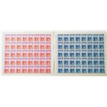 1951 - Centenario del Francobollo di Toscana, la serie in fogli n° 653/54. Cat. € 2.400++ (**)