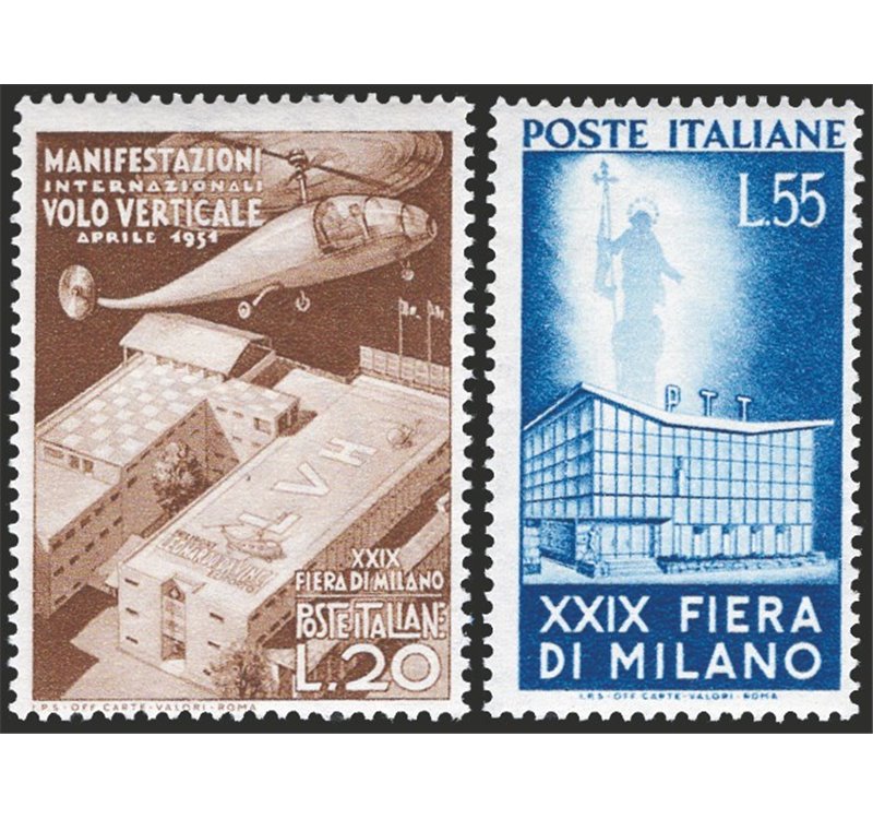 1951 - Fiera di Milano, serie n° 657/58. Cat. € 125 (**)