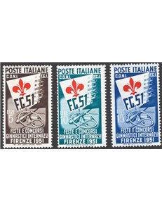1951 - Ginnici, serie n° 661/63. Cat. € 120 (**)