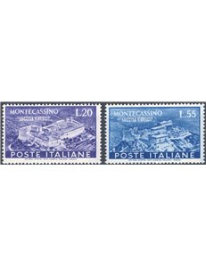 1951 - Montecassino, serie n° 664/65. Cat. € 110 (**)