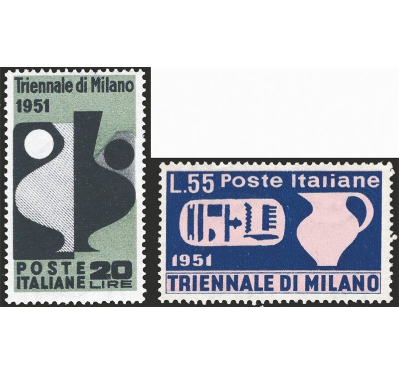 1951 - Triennale di Milano, serie n° 666/67. Cat. € 70 (**)