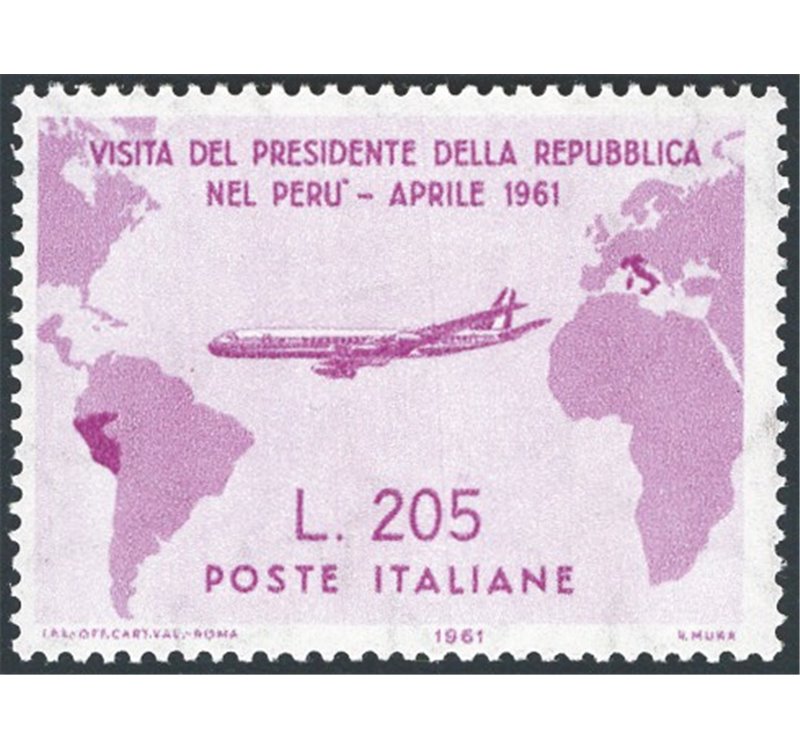 1961 - Gronchi Rosa 205 £ lilla rosa, n° 921. Cert.: IC. Cat. € 1.900 (**)
