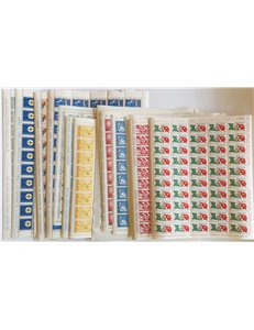 1965 - Annata completa in fogli, n° 990/1011. Cat. € 250 (**)