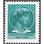 1965 - David di Michelangelo saggio in verde, Sass. Spec. n° P.105. Cat. € 75 (**)