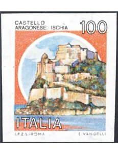 1980 - Castelli 100 £ Aragonese Ischia non dent., n° 1511. Cert.: IC (**)