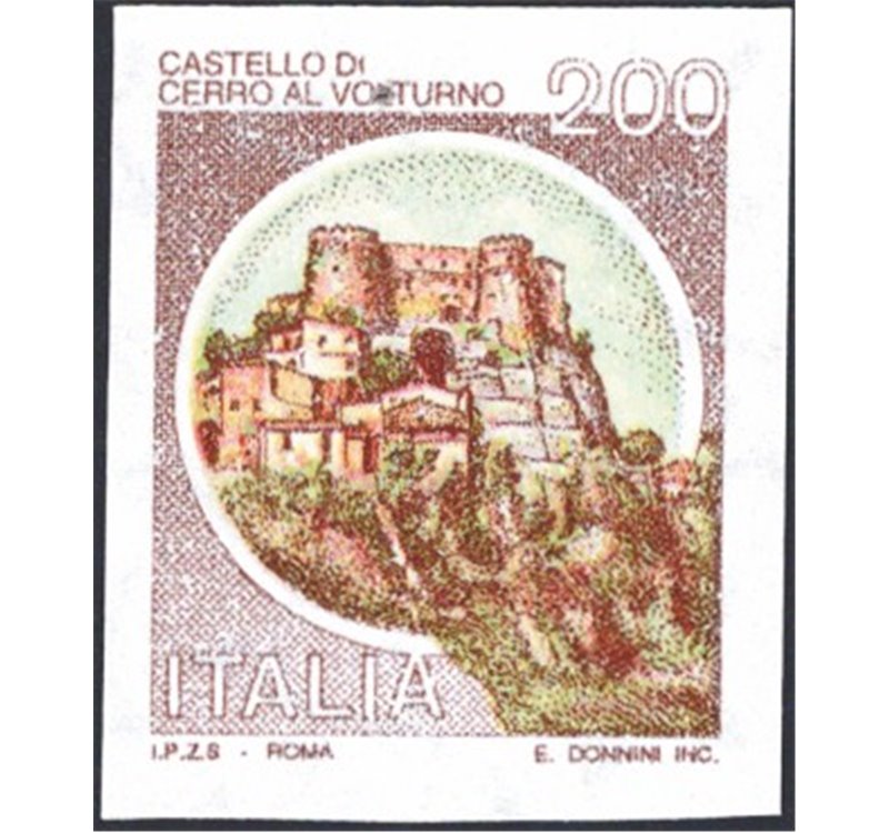 1980 - Castelli 200 £ Cerro al Volturno non dent., n° 1516. Cert.: IC (**)
