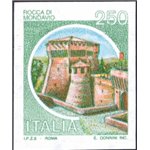 1980 - Castelli 250 £ Rocca di Mondavio non dent., n° 1517. Cert.: IC (**)