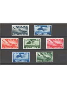 1945/46 - P.A. Democratica, serie n° 126/32. Cat. € 50 (**)