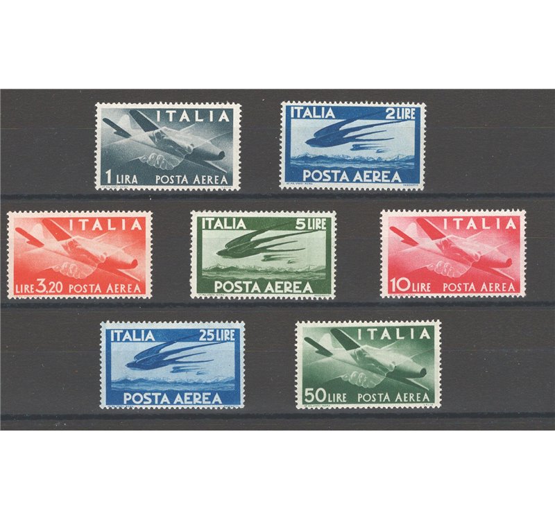 1945/46 - P.A. Democratica, serie n° 126/32. Cat. € 50 (**)