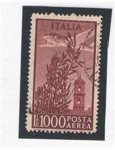 1948 - P.A. Campidoglio 1.000 £ bruno rosso dent. 14,15x14,15 con posiz. filigrana “DA”, Sass. Spec. n° 24. Cat. € 50 (U)